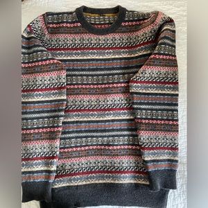 Barbour fair isle wool sweater, medium